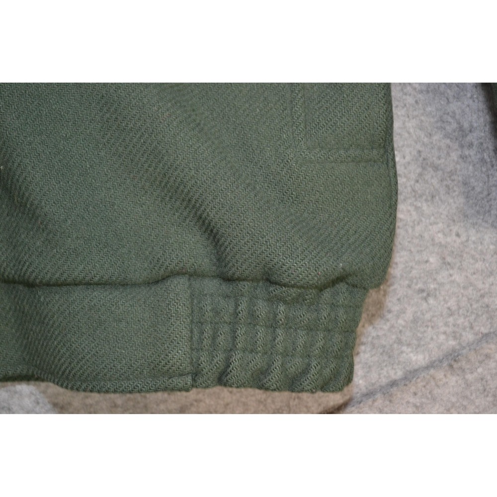 Vintage Woolrich Jacket Womens M Hunter Green Wool Bomber Zip Lined Made USA 80s - Picture 4 of 16